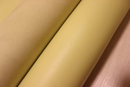 ds25円！[レモンイエロー]新入荷 国産 牛革 姫路レザー クロム革 シボ型押し 顔料仕上げ 220ds