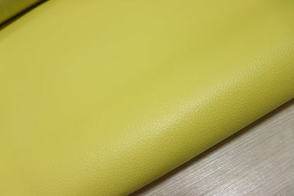 ds25円！[イエロー]新入荷 国産 牛革 姫路レザー クロム革 シボ型押し 顔料仕上げ 220ds