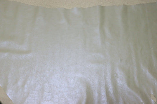 ds25円！[パールホワイト]新入荷 国産 牛革 姫路レザー クロム革 スムース加工 220ds