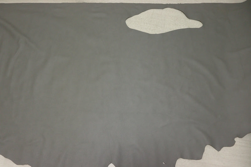 ds25円！[ライトグレー]新入荷 イタリアンレザー 牛革 クロム革 弱シュリンク加工 264ds