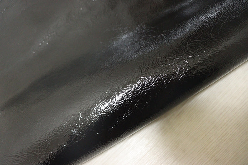 ds25円！[チョコブラウン]新入荷 国産 牛革 姫路レザー クロム革 シワ加工エナメル 300ds