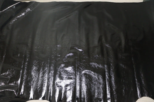 ds25円！[チョコブラウン]新入荷 国産 牛革 姫路レザー クロム革 シワ加工エナメル 300ds