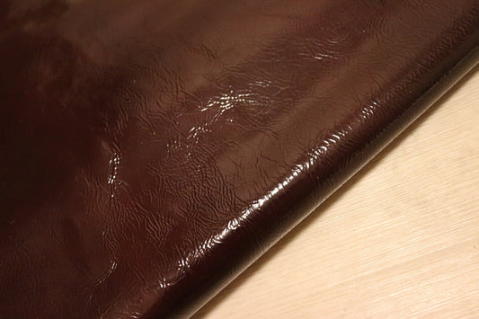 ds25円！[ワインレッド]新入荷 イタリアンレザー 牛革 クロム革 エナメル シワ加工 75ds