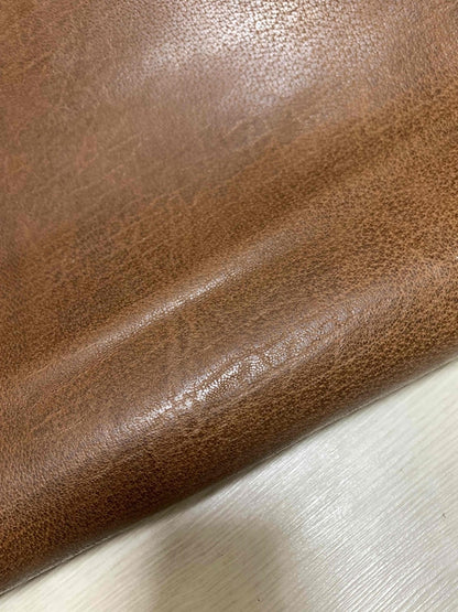 ds25円！[チョコブラウン]新入荷 国産 豚革 コンビヌメ革 エレファント型押し 90ds