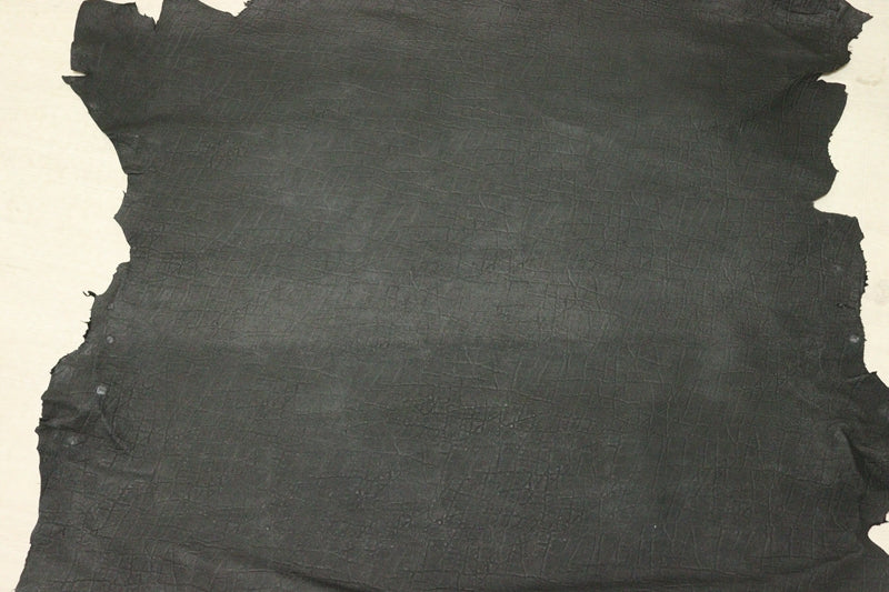 ds25円！[ブラック]新入荷 国産 豚革 クロム革 エレファント型押し 96ds