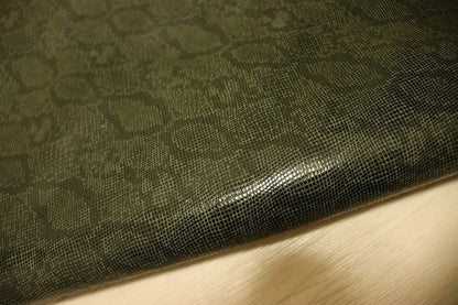 ds28円！[グリーン　　]新入荷 国産 豚革 クロム革 スネークプリント 100ds