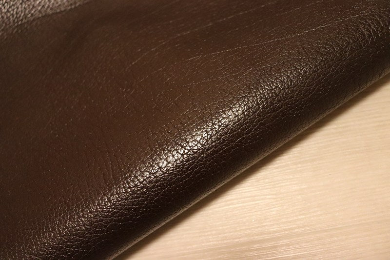 ds28円！[ダークブラウン]新入荷 国産 牛革 クロム革 バッファロー型押し 顔料仕上げ 100ds