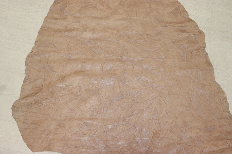 ds28円！[くすみベビーピンク]新入荷 国産 豚革 クロム革 絞り加工 100ds