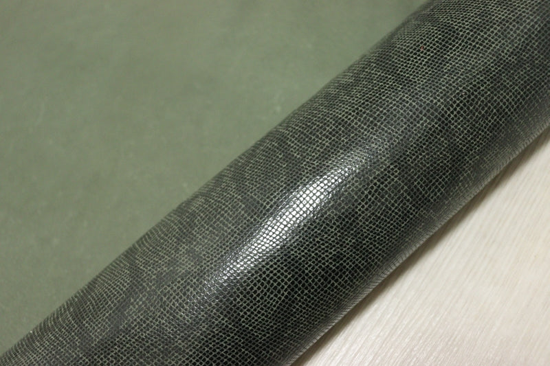 ds28円！[ダークグリーン]新入荷 国産 牛革 クロム革 フィルム貼り 100ds