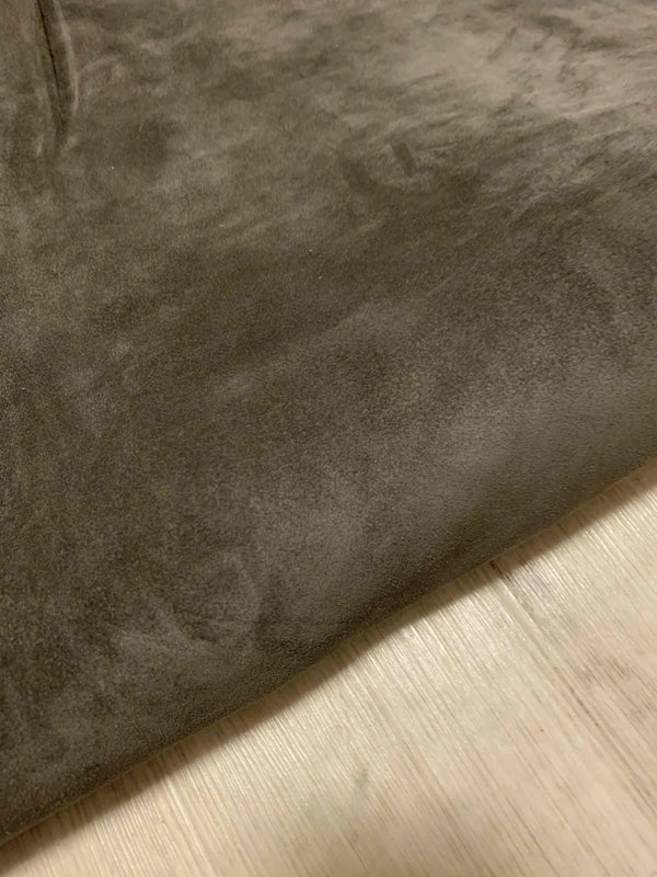 ds28円！[アッシュグレー]新入荷 イタリアンレザー 牛革 クロム革 ベロア 102ds