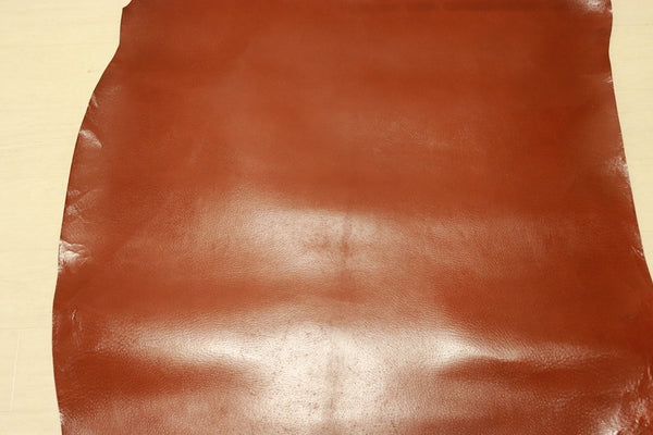 ds28円！[レッドブラウン]新入荷 国産 豚革 ヌメ革 アメ豚 107ds