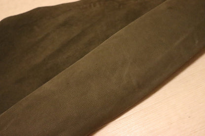 ds28円！[オリーブ]新入荷 イタリアンレザー 牛革 クロム革 吟すり加工 112ds
