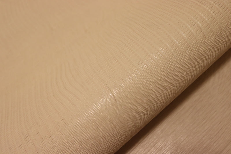 ds28円！[クリーム]新入荷 バングラディシュレザー 牛革 クロム革 リザード型押し 113ds