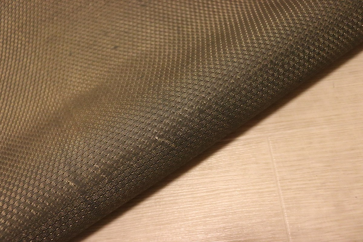 ds28円！[ブロンズ系]新入荷 イタリアンレザー 牛革 クロム革 メッシュ型押し 117ds