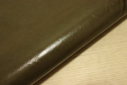 ds28円！[オリーブ]新入荷 イタリアンレザー ひつじ革 クロム革 スムース加工 オイルナッパ 119ds