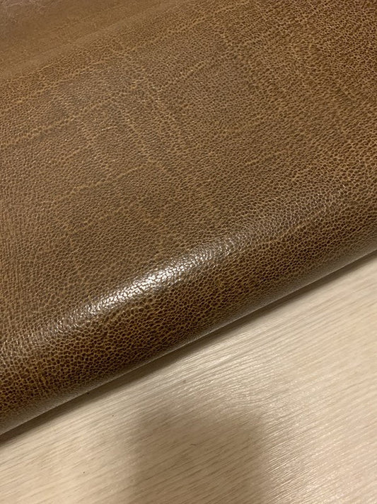 ds28円！[ブラウン]新入荷 国産 豚革 ヌメ革 エレファント型押し 119ds