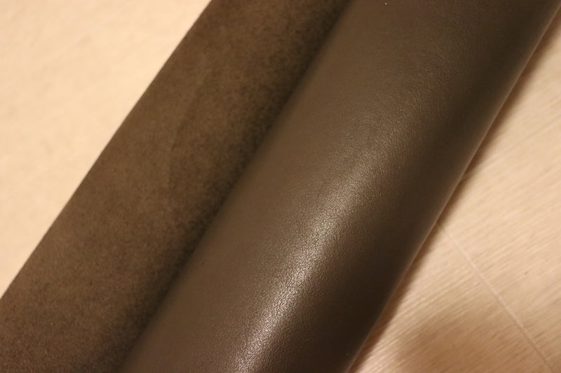 ds28円！[ダークブラウン]新入荷 国産 牛革 姫路レザー クロム革 スムース加工 120ds