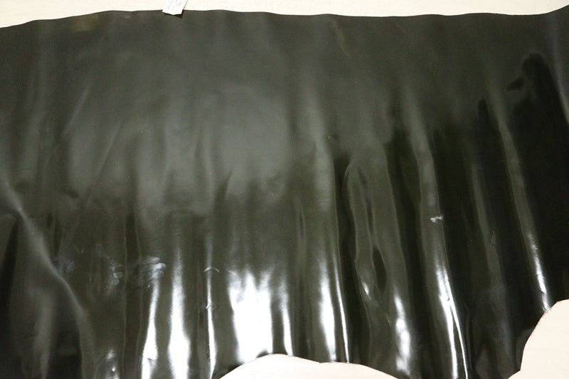 ds28円！[ダークグリーン]新入荷 国産 牛革 姫路レザー クロム革 ガラス加工 125ds