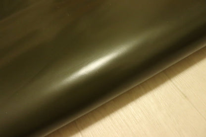 ds28円！[オリーブ系ダークグレー]新入荷 国産 牛革 クロム革 ガラス加工 130ds
