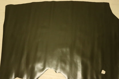 ds28円！[オリーブ系ダークグレー]新入荷 国産 牛革 クロム革 ガラス加工 130ds