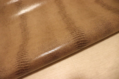 ds28円！[モカブラウン]新入荷 国産 豚革 クロム革 背ワニプリント 130ds