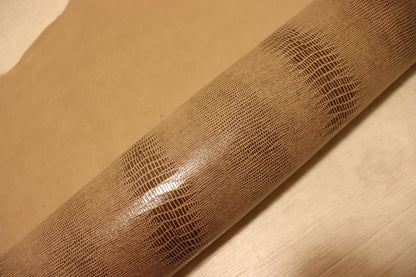 ds28円！[モカブラウン]新入荷 国産 豚革 クロム革 背ワニプリント 135ds