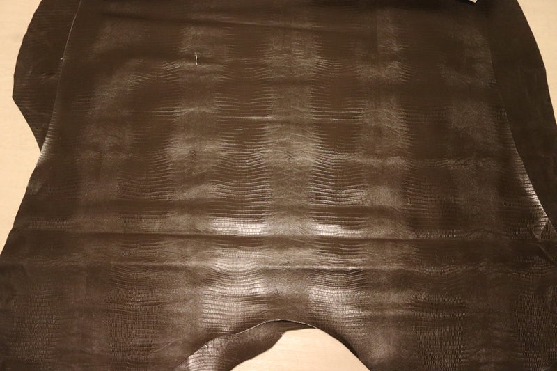 ds28円！[顔料仕上げ]新入荷 イタリアンレザー 牛革 クロム革 リザード型押し 135ds