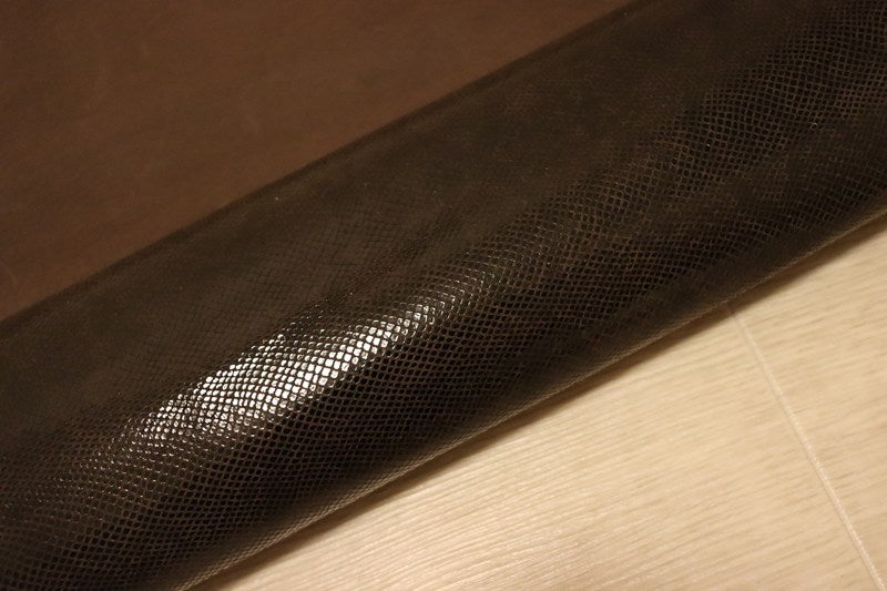 ds28円！[ビターブラウン]新入荷 国産 豚革 クロム革 スネークプリント 138ds