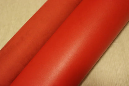 ds28円！[レッド]クラフトの定番 インディアンレザー バッファロー革 ヌメ革 スムース加工 訳あり 144ds