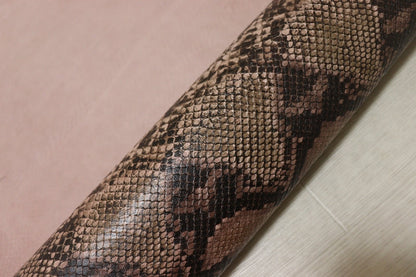 ds28円！[くすみピンク]新入荷 国産 豚革 クロム革 リアルスネークプリント 149ds