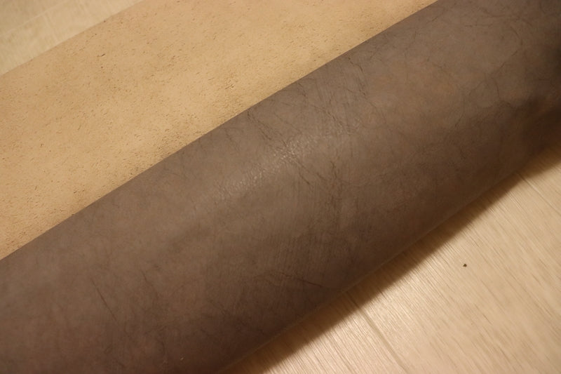 ds28円！[グレー系]新入荷 インポートレザー 牛革 クロム革 クラッキング加工 160ds