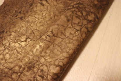 ds28円！[ブロンズ系]新入荷 イタリアンレザー 牛革 コンビヌメ革 クラッキング加工 164ds