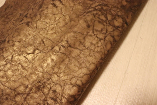 ds28円！[ブロンズ系]新入荷 イタリアンレザー 牛革 コンビヌメ革 クラッキング加工 164ds