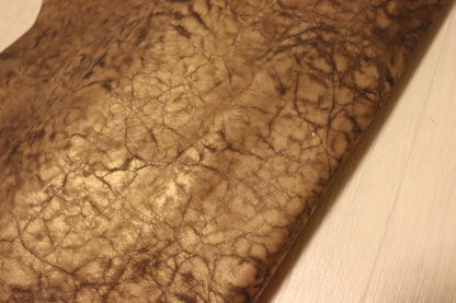 ds28円！[ブロンズ系]新入荷 イタリアンレザー 牛革 コンビヌメ革 クラッキング加工 167ds