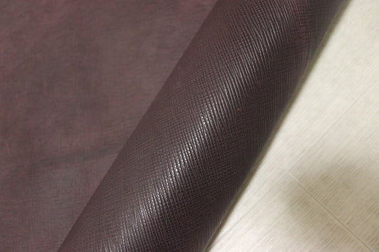 ds28円！[ワインレッド]新入荷 イタリアンレザー 牛革 クロム革 シボ型押し 170ds