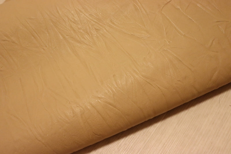 ds28円！[オークルブラウン]新入荷 イタリアンレザー 牛革 クロム革 絞り型押し 187ds