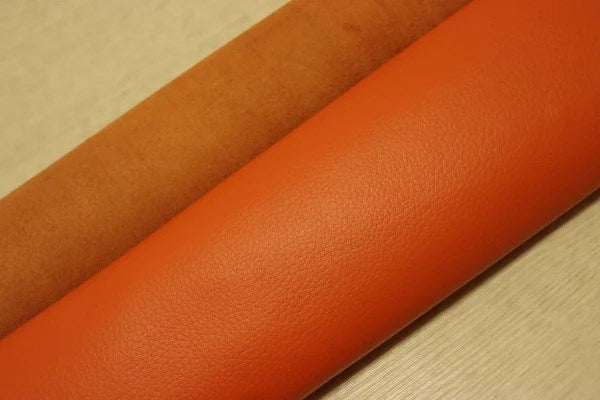 ds28円！[キャロットオレンジ]新入荷 国産 牛革 姫路レザー クロム革 シボ型押し 顔料仕上げ 200ds