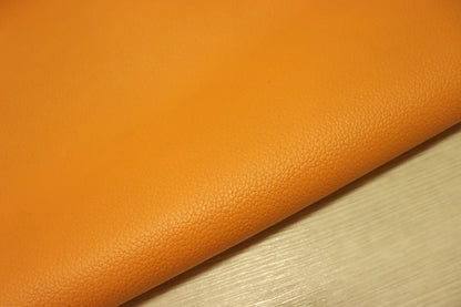 ds28円！[ナチュラルオレンジ]新入荷 国産 牛革 姫路レザー クロム革 シボ型押し 顔料仕上げ 200ds