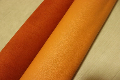 ds28円！[ナチュラルオレンジ]新入荷 国産 牛革 姫路レザー クロム革 シボ型押し 顔料仕上げ 200ds