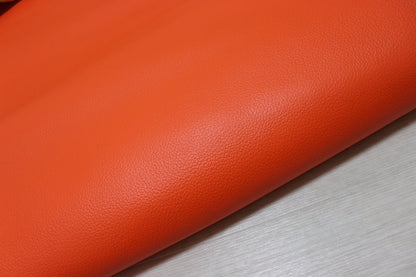 ds28円！[オレンジ]新入荷 国産 牛革 姫路レザー クロム革 シボ型押し 顔料仕上げ 200ds