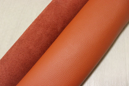 ds28円！[キャロットオレンジ]新入荷 国産 牛革 姫路レザー クロム革 シボ型押し 顔料仕上げ 200ds