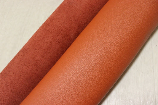 ds28円！[キャロットオレンジ]新入荷 国産 牛革 姫路レザー クロム革 シボ型押し 顔料仕上げ 200ds