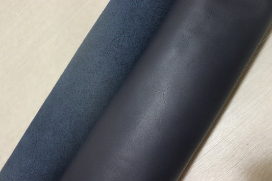 ds28円！[ネイビー]新入荷 国産 牛革 姫路レザー クロム革 スムース加工 200ds