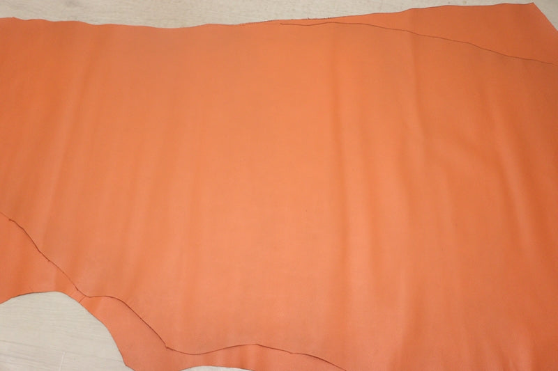 ds28円！[ナチュラルオレンジ]新入荷 国産 牛革 姫路レザー クロム革 シボ型押し 顔料仕上げ 200ds