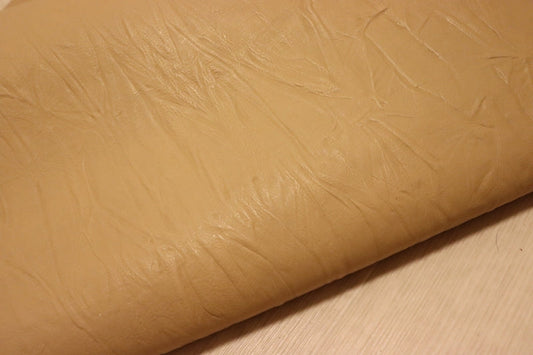 ds28円！[オークルブラウン]新入荷 イタリアンレザー 牛革 クロム革 絞り型押し 204ds