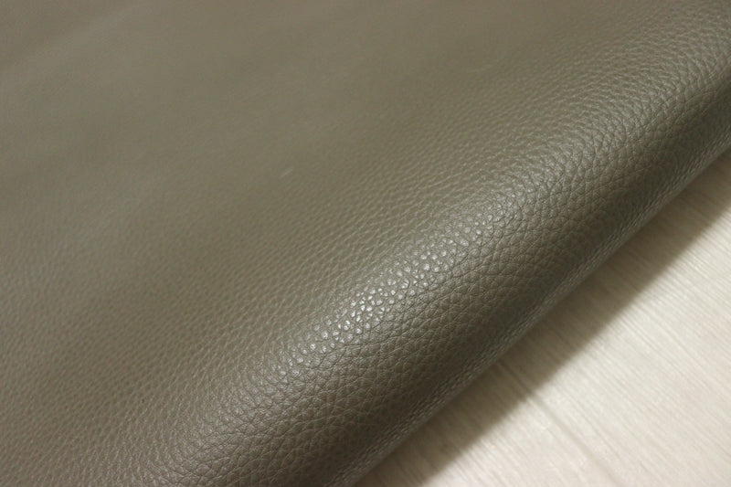 ds28円！[オリーブグレー]新入荷 国産 牛革 姫路レザー クロム革 シボ型押し 顔料仕上げ 208ds