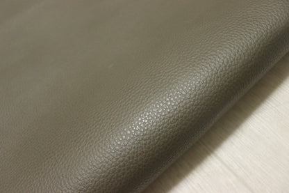 ds28円！[オリーブグレー]新入荷 国産 牛革 姫路レザー クロム革 シボ型押し 顔料仕上げ 208ds