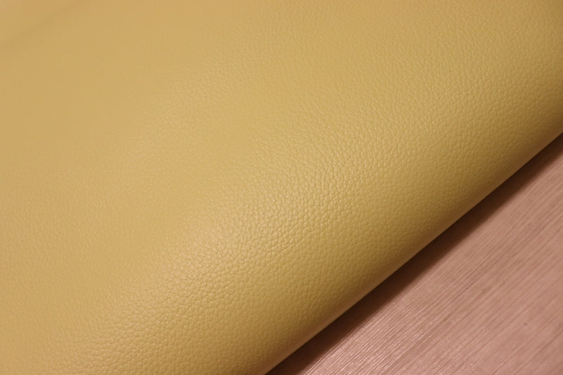 ds28円！[レモンイエロー]新入荷 国産 牛革 姫路レザー クロム革 シボ型押し 顔料仕上げ 210ds