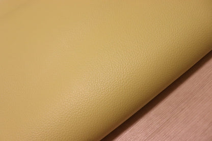 ds28円！[レモンイエロー]新入荷 国産 牛革 姫路レザー クロム革 シボ型押し 顔料仕上げ 210ds