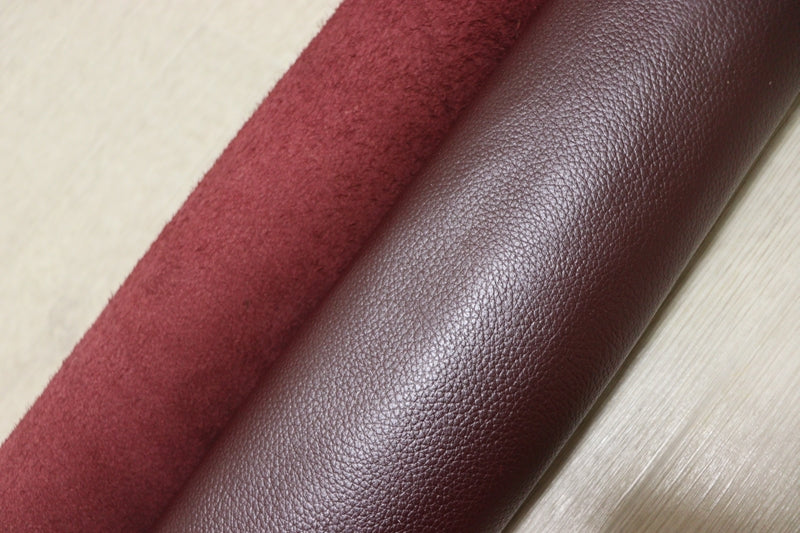 ds28円！[パールワイン]新入荷 国産 牛革 姫路レザー クロム革 シボ型押し 顔料仕上げ 210ds